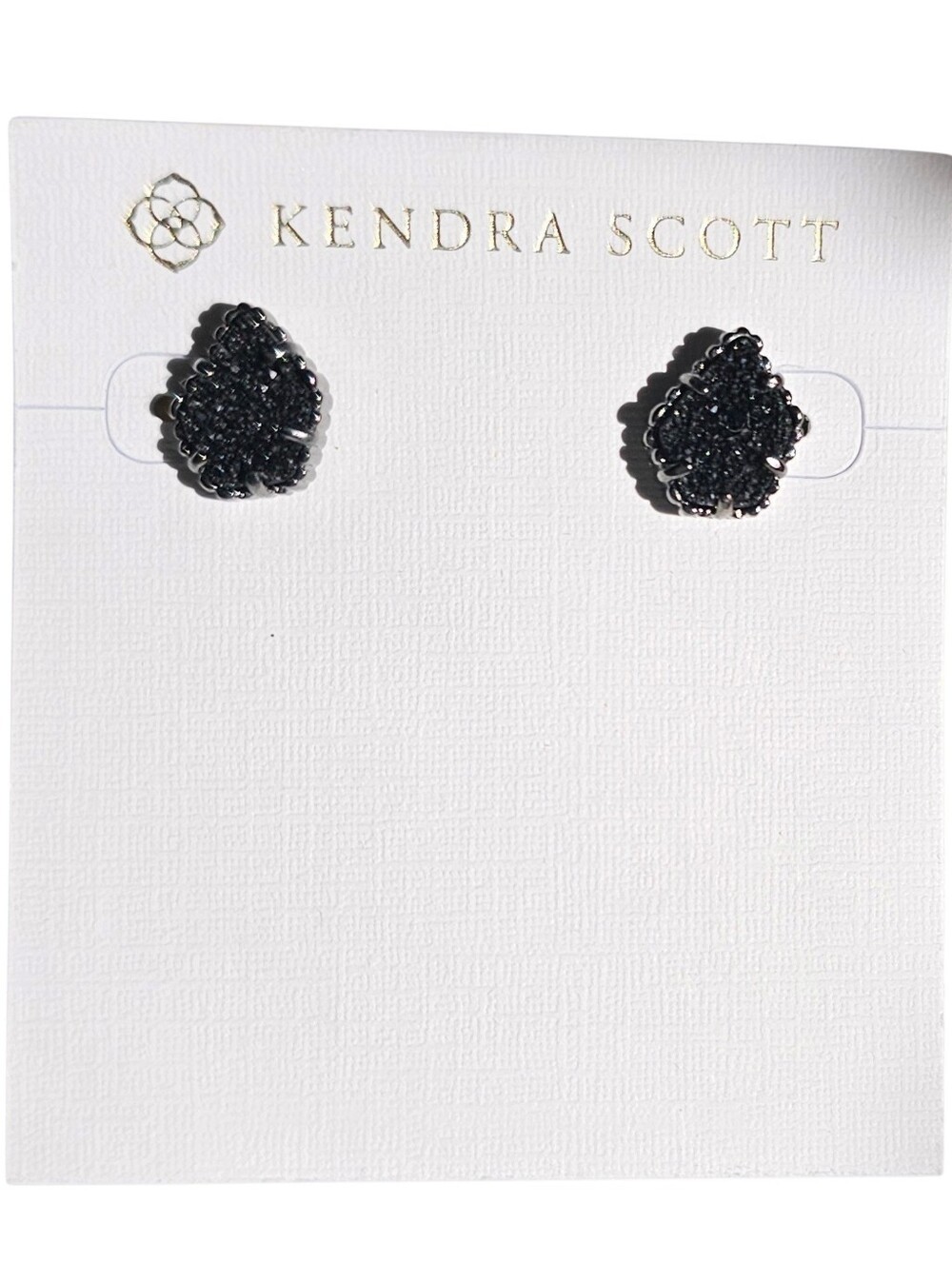 Kendra Scott Tessa Gunmetal in Black Drusy Small Stud Earrings